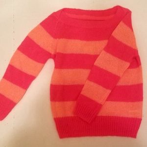 Gap Kids Pink Striped Crewneck Sweater XS NWT